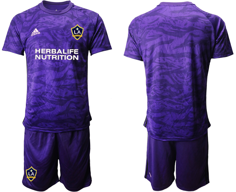 Men 2020-2021 club Los Angeles Galaxy goalkeeper purple Soccer Jerseys->los angeles galaxy jersey->Soccer Club Jersey